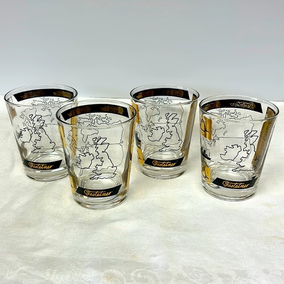- Mid Century Modern “Gestetner Company “ promotional set of 4 rock glasses - Picture 15 of 16